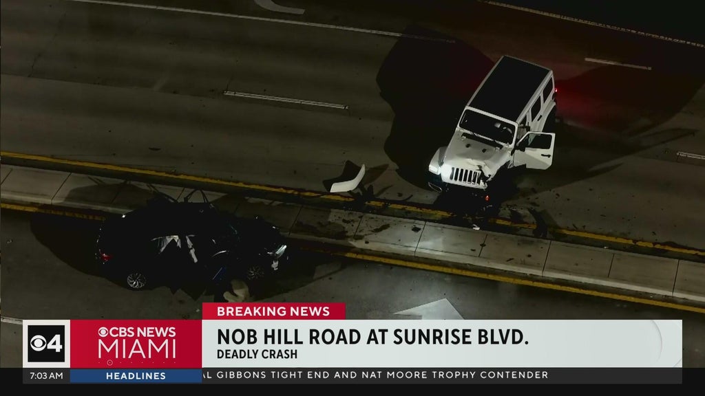 Driver killed in early morning crash in Sunrise, road closures reported — CBS Miami, Naples Schools news