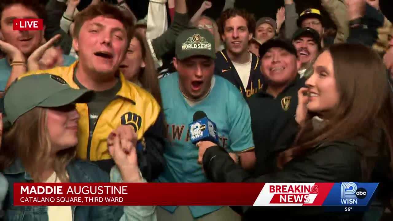 WATCH: Brewers fans react to winning Game 1 of the World Series — WISN 12 Milwaukee, Naples Sports news